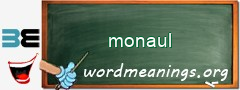 WordMeaning blackboard for monaul